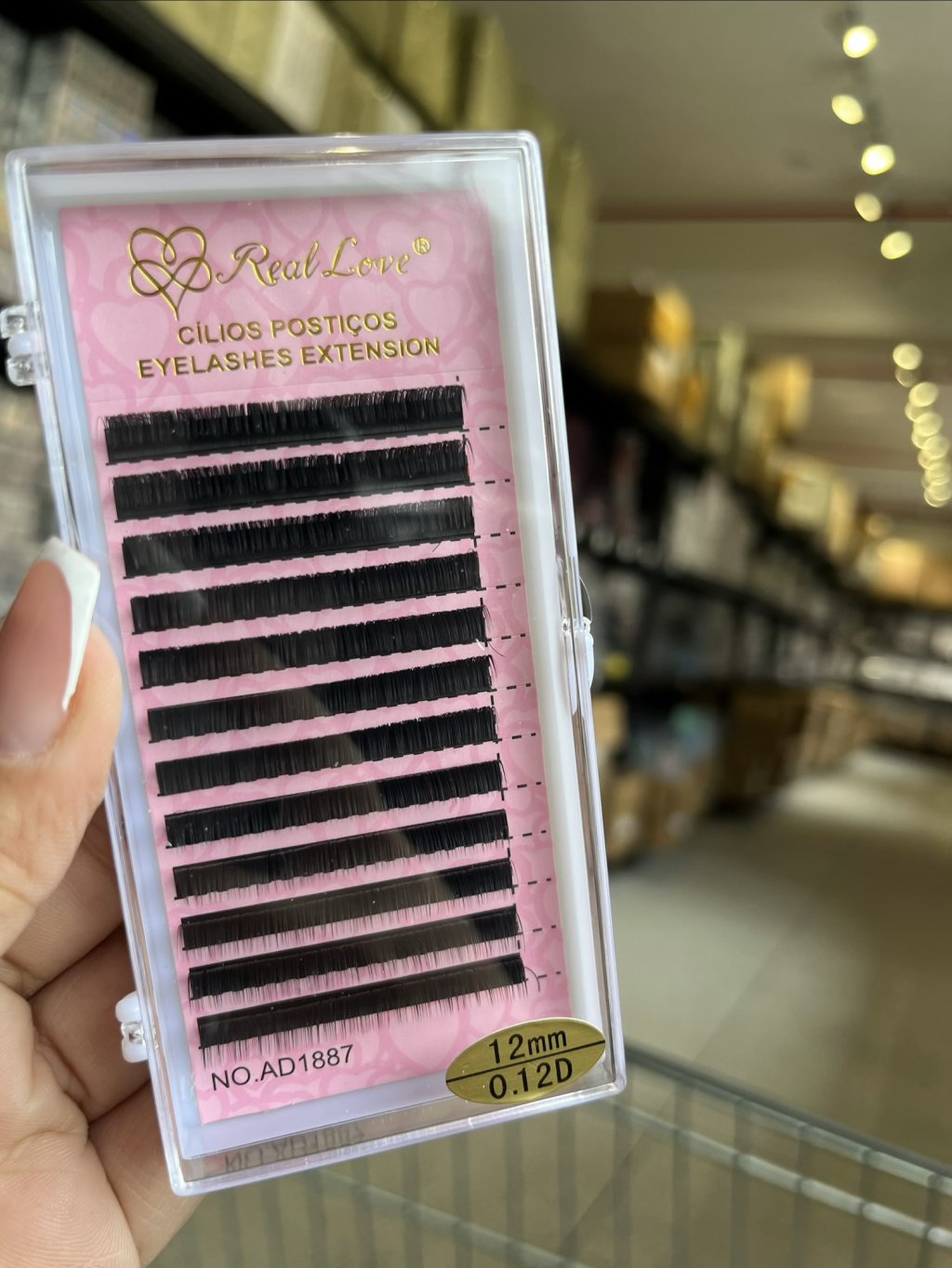 AD1887 - 0.12D 12mm - Cílios Fio a Fio 