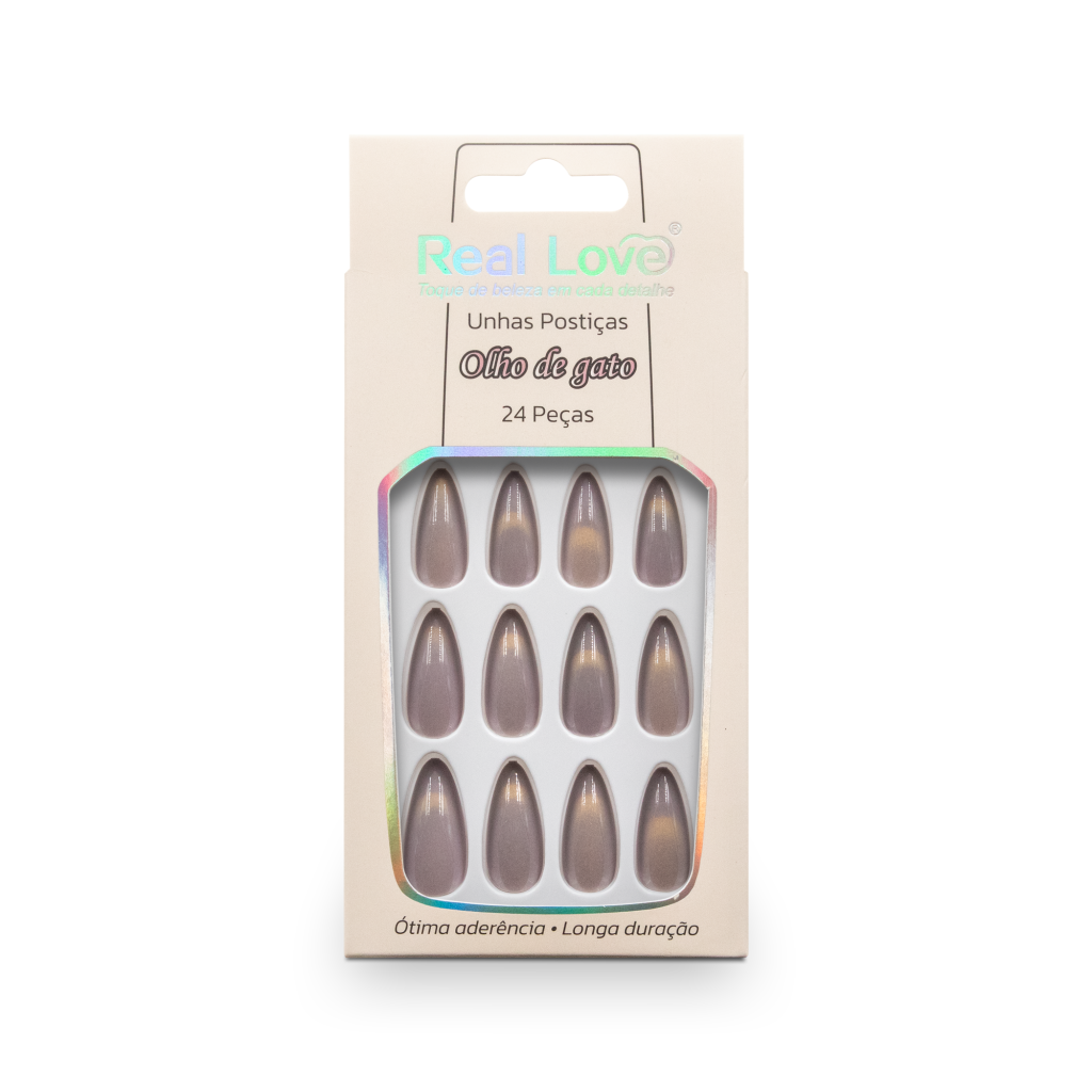 XUN528 - MY23-E240 - Unha Postiça Amendoada Olho de Gato