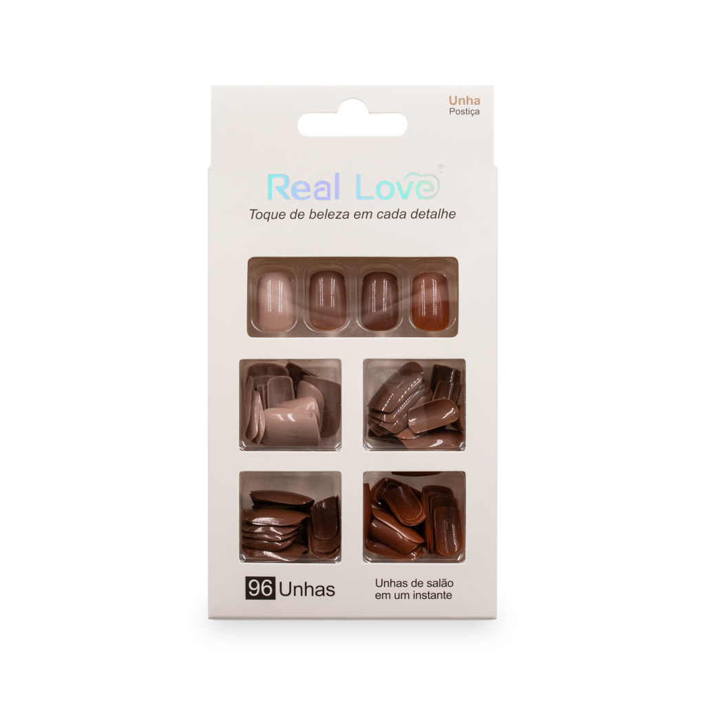 XUN041 - HK009 - Unha Postiça 4 Cores 