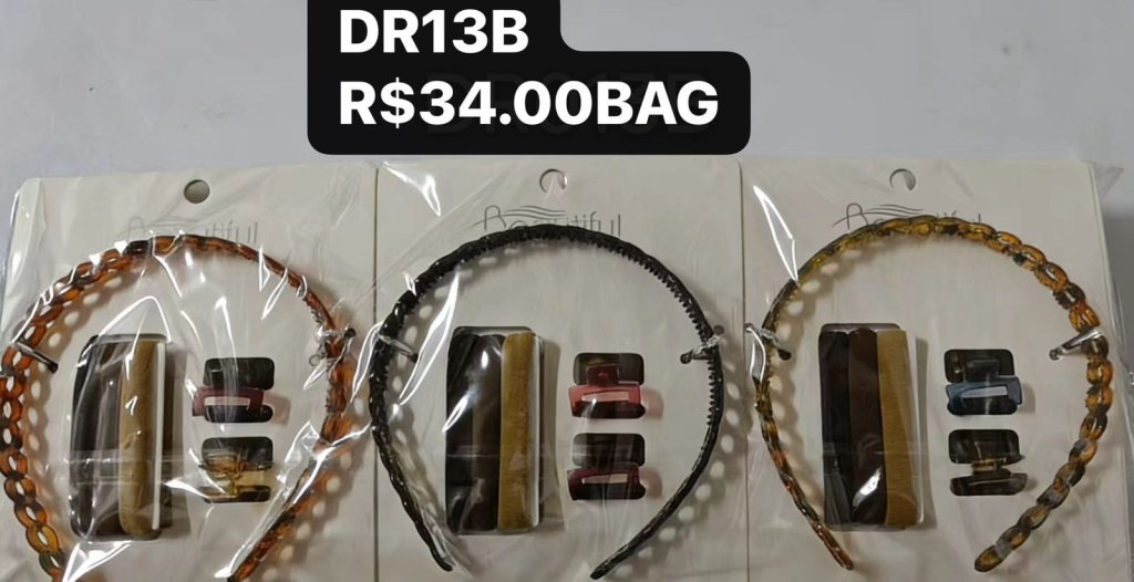 DR13b-Kit tiara e presilha