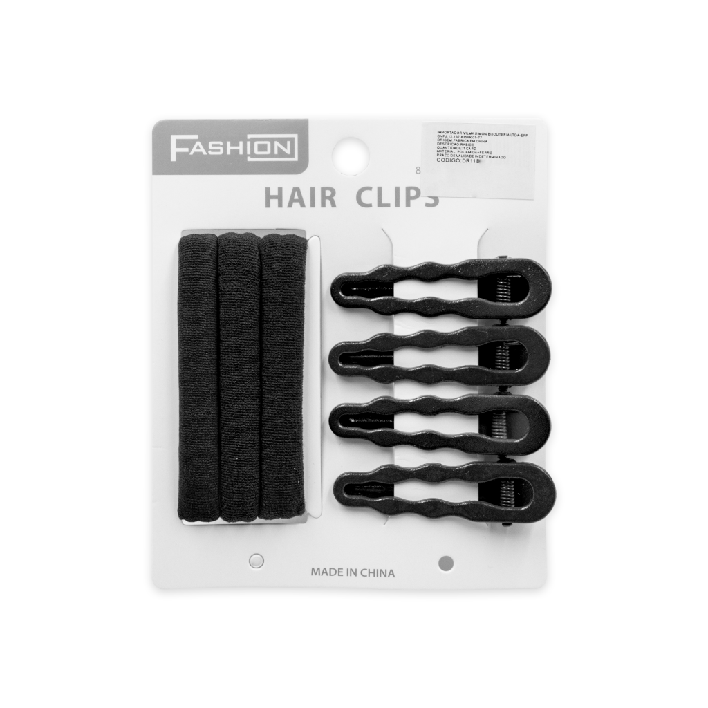 DR011B-Kit Presilha+elástico de cabelo