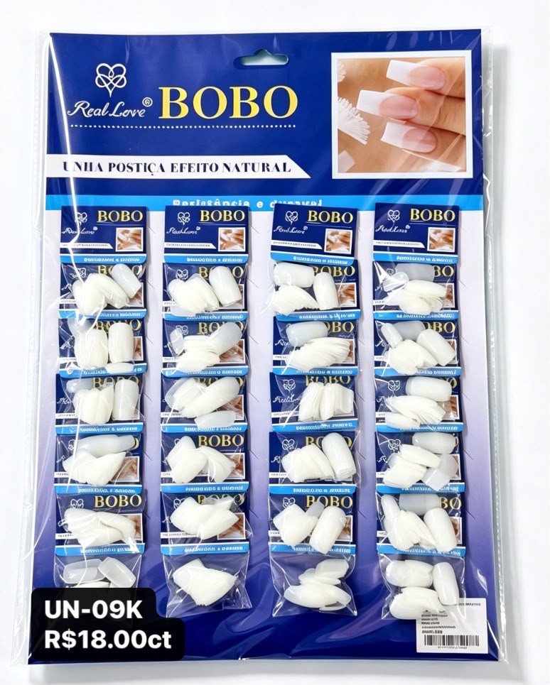 UN-09K Unhas postiça bobo efeito natural