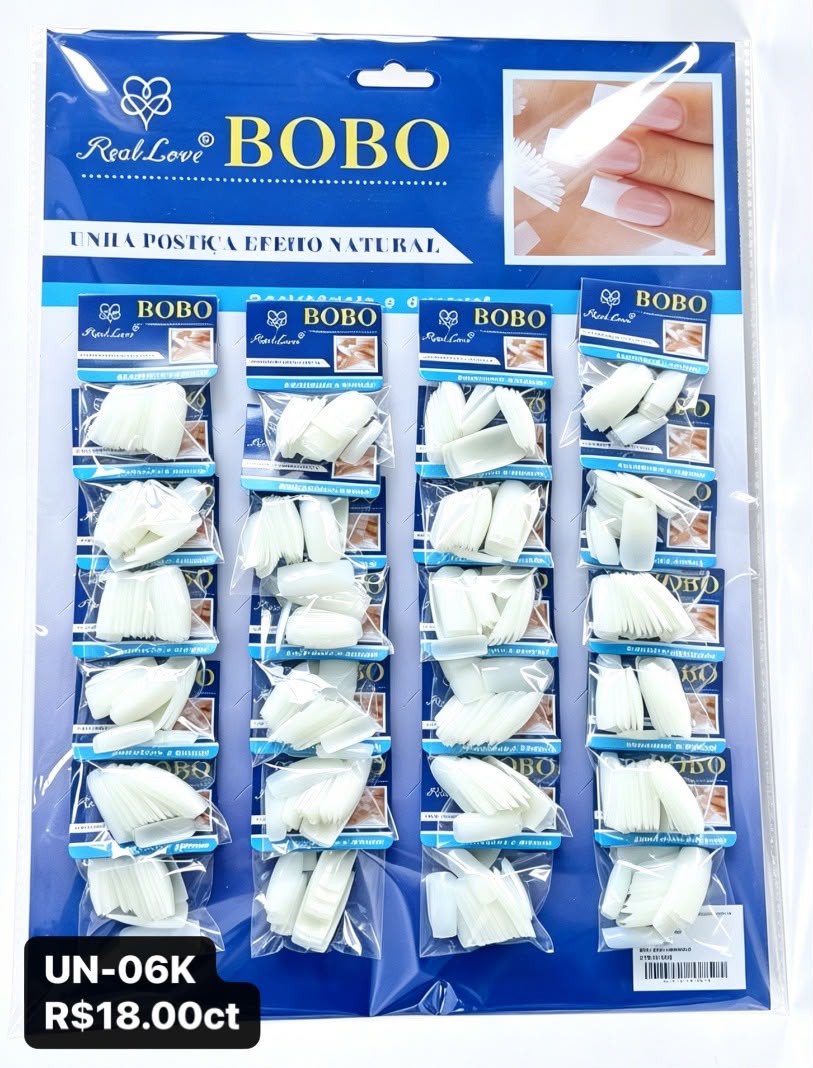 UN-06K Unha postiça bobo efeito natural