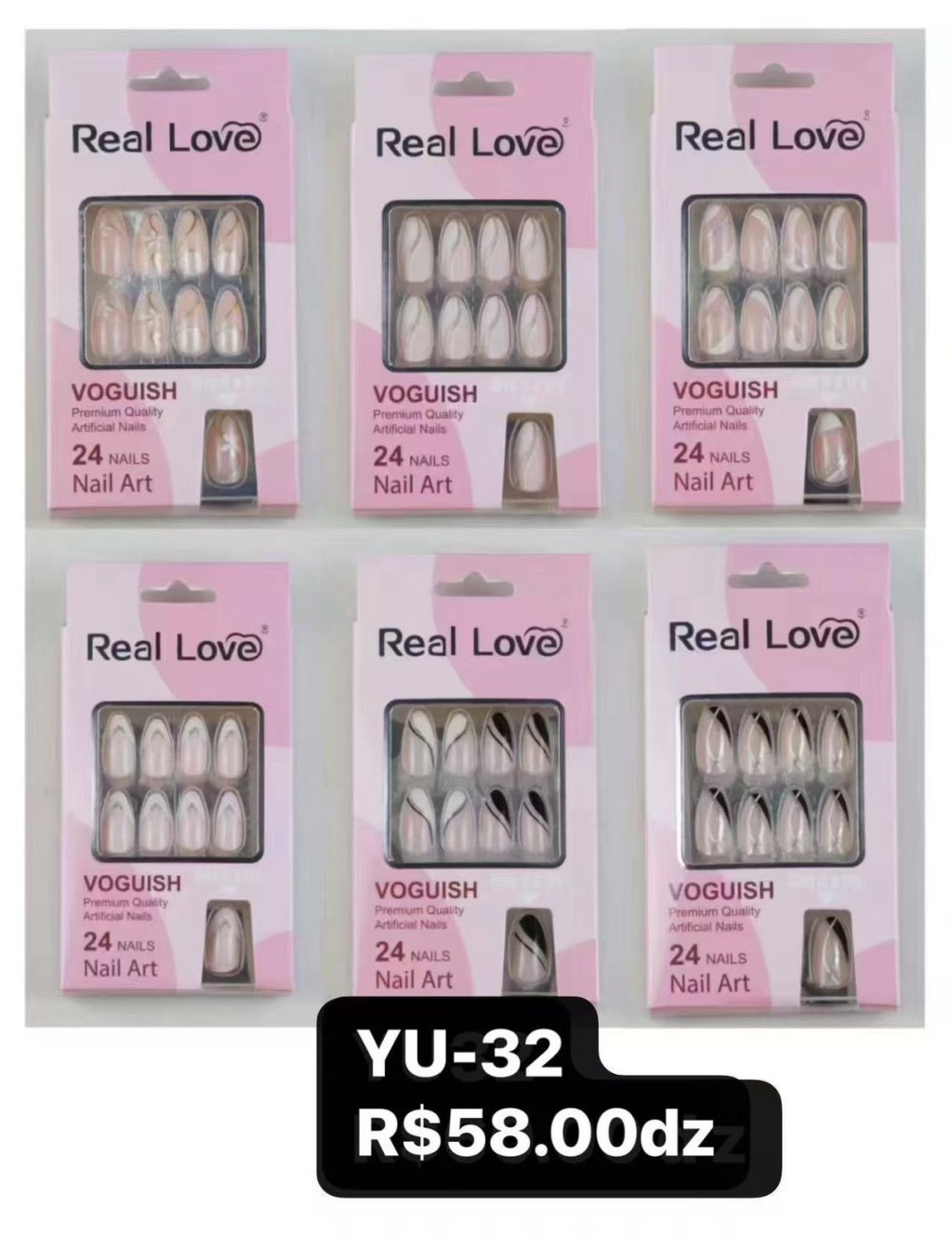 YU-32 - UNHAS POSTIÇAS AMENDOADA 