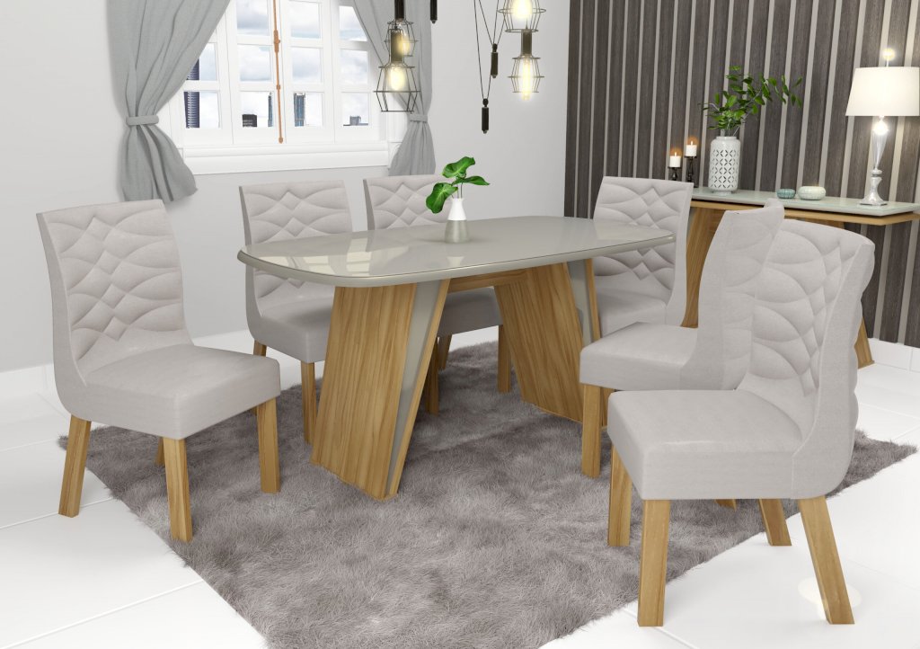 MESA ELBA /6 CADEIRA  LUXO 