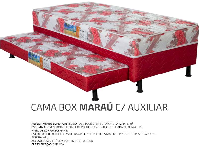 CAMA BOX MARAU C/AUXILIAR 