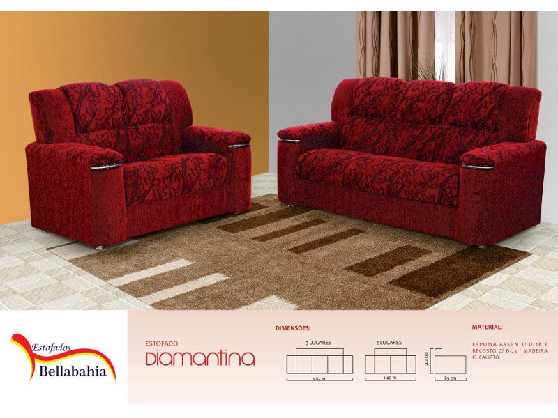 SOFÁ DIAMANTINA 2 E 3 LUGARES 