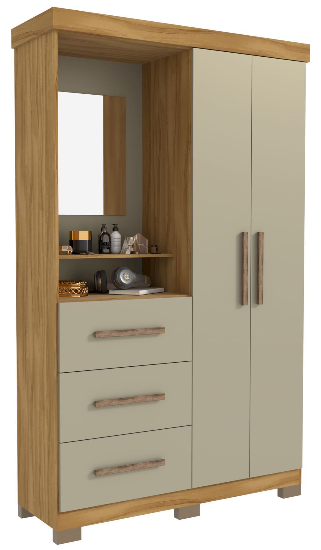 GUARDA-ROUPA NICE 2 PORTAS E 3 GAVETAS AVELAN