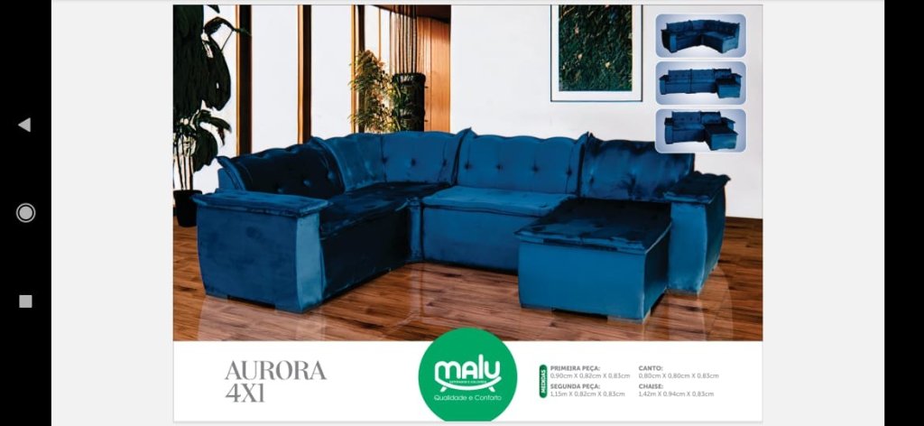 SOFA DE CANTO CHAISE AURORA 