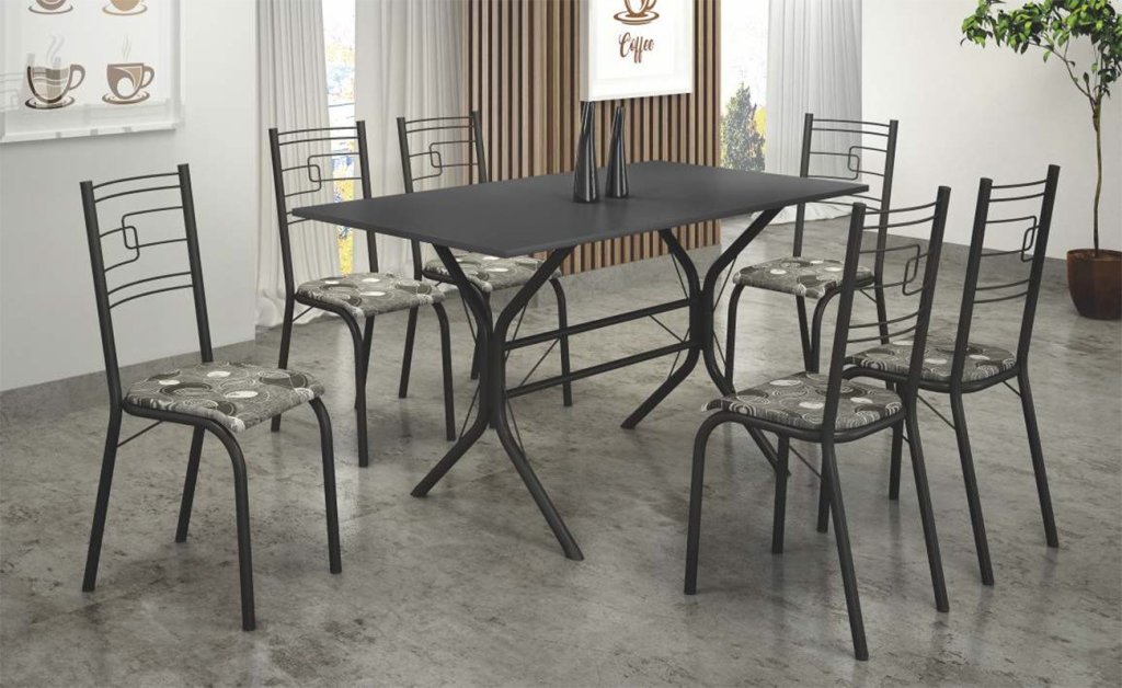 Mesa Paraty com 6 Cadeiras 