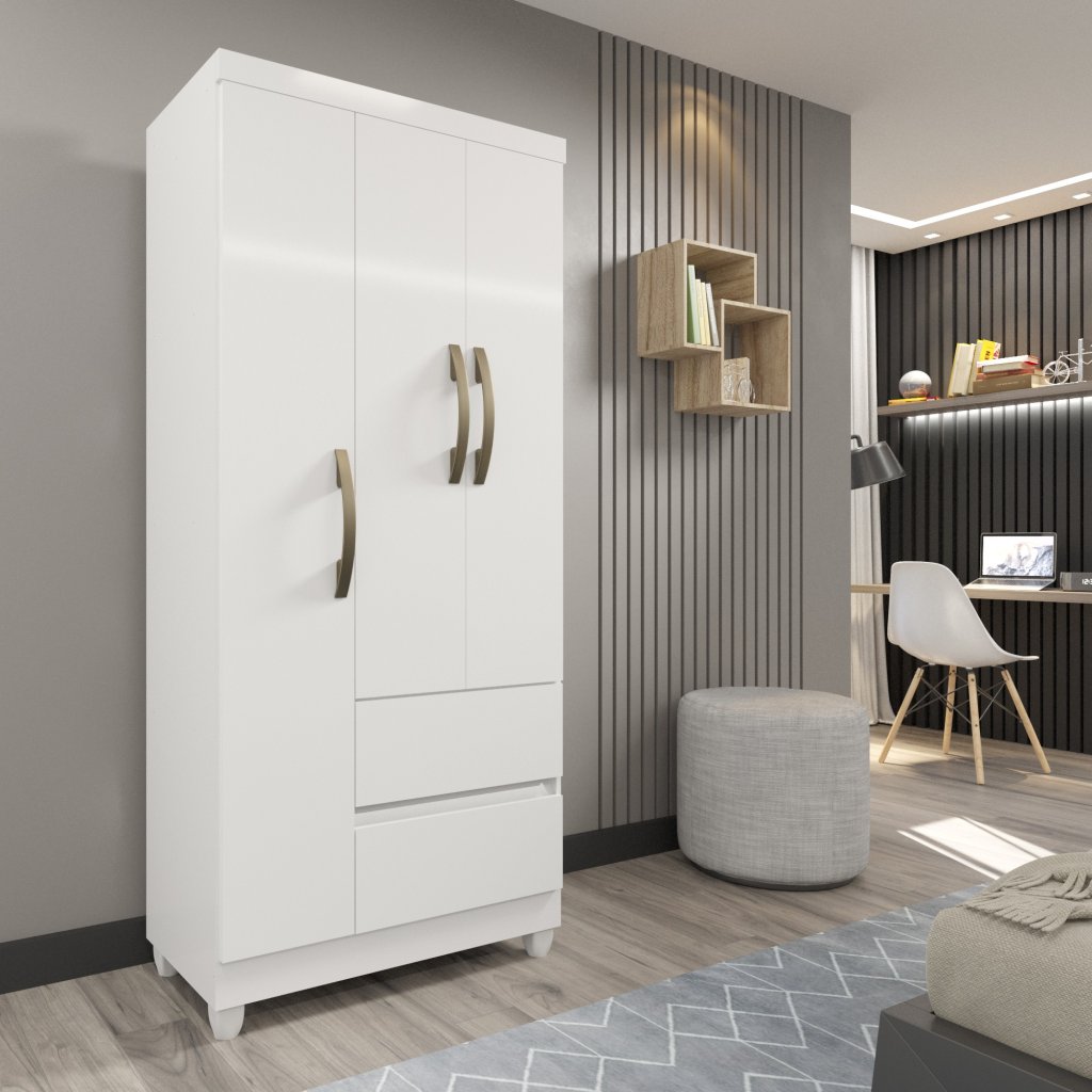 Guarda-Roupa Lisboa 3 PTS Plus Imop 