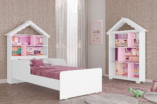 CAMA LAURA INFANTIL COM CABECEIRA 