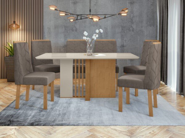 Mesa Astrid 6 cadeiras 1,70 Lopas