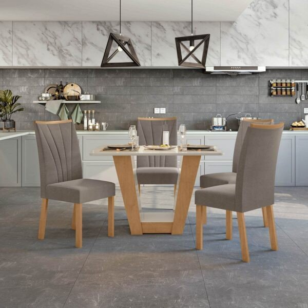 Mesa Apogeu 4 cadeiras 1,20 lopas