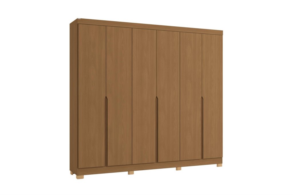 GUARDA ROUPA 6 PTS C/ PES CANELA DE MADEIRA CBO2R582