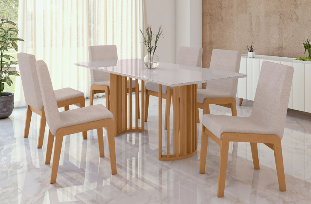 MESA 6 CADEIRAS ALYS 