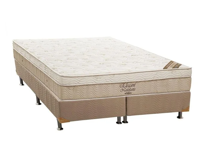 CAMA BOX QUEEN ORTOBOM ELEGANT NANOLASTIC P52 02700X1880X158