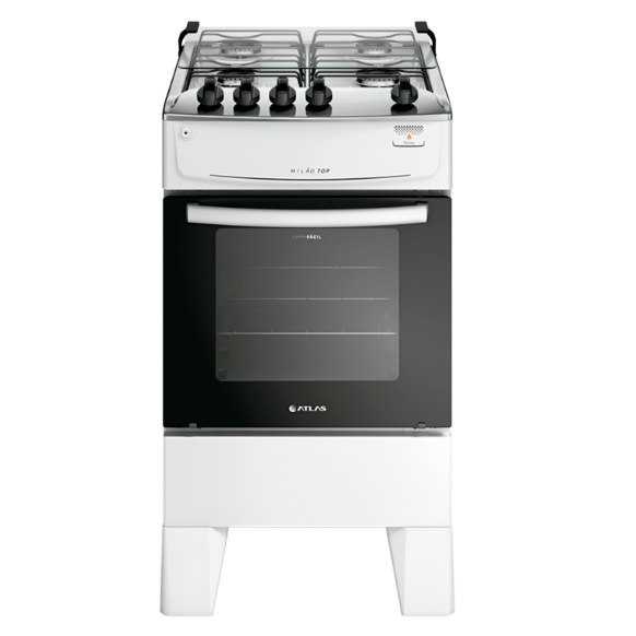 FOGAO 4B MILAO TOP BRANCO COM ACENDEDOR 