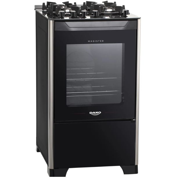 FOGAO 4B MAGISTER MESA VIDRO PRETO