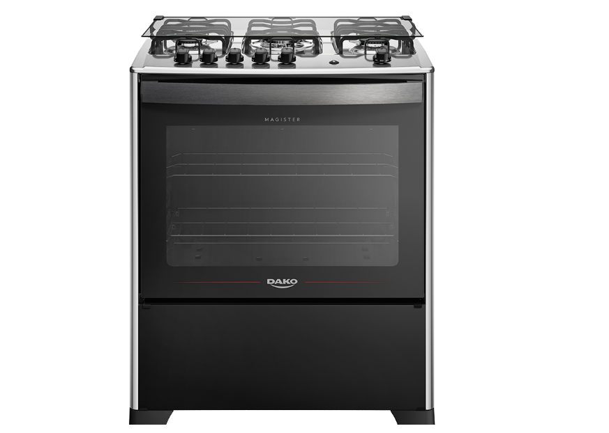 FOGAO 5B MAGISTER TAMPA VIDRO  INOX PRETO