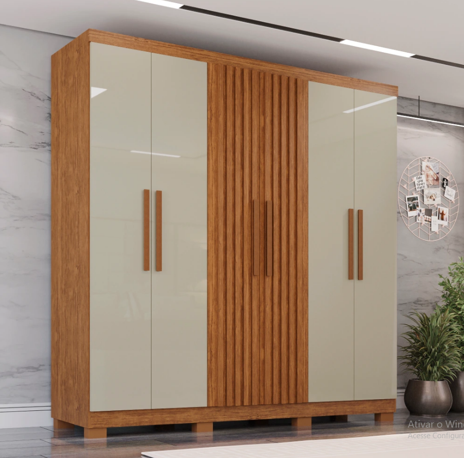 GUARDA ROUPA 6 PTS SEVILHA PRIME C/RIP 