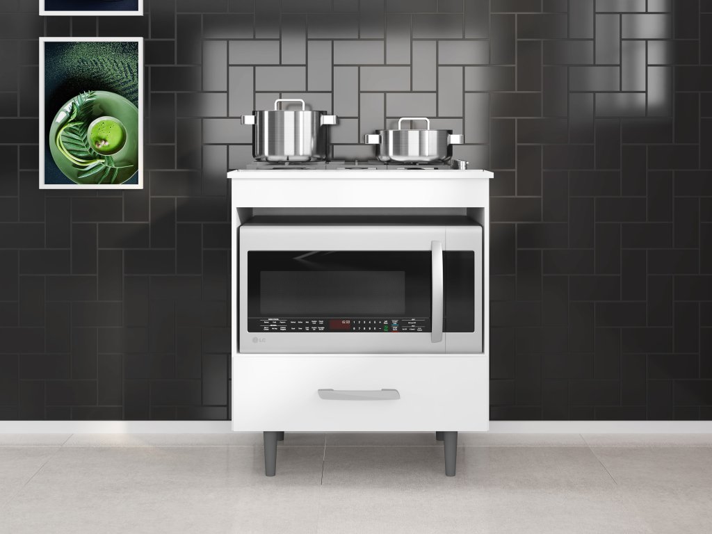 BALCAO COOKTOP 1GV BRANCO