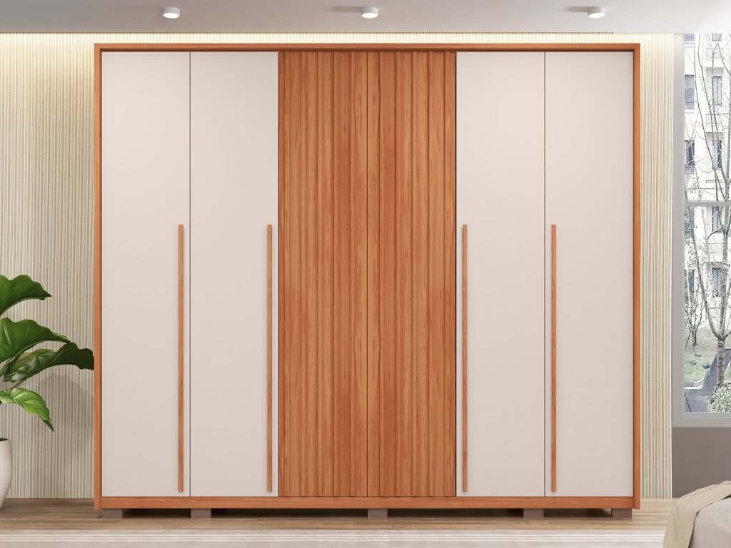 GUARDA ROUPA 6P 6G POSEIDON 2.7 FREIJO/OFF