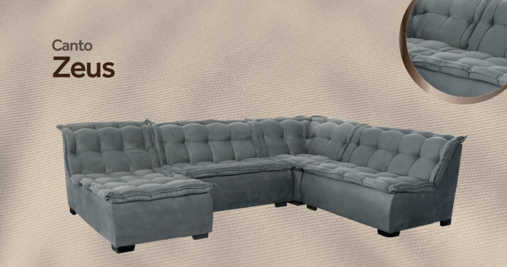 SOFA ZEUS 04 PCS VELUDO 