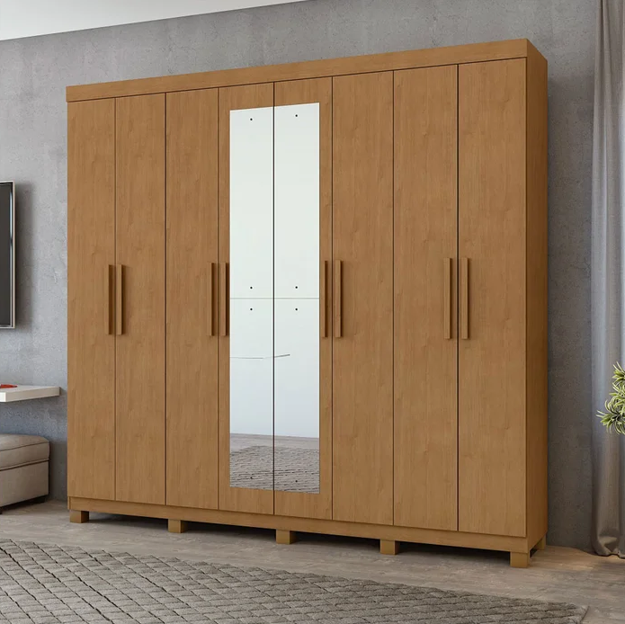 GUARDA ROUPA 8 PTS ANDARA C/ESPELHO 