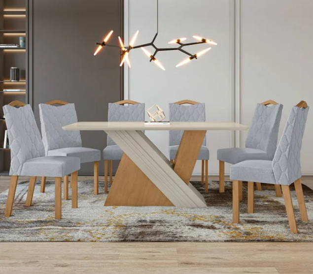 MESA 6 CADEIRAS VENUS 1,70 