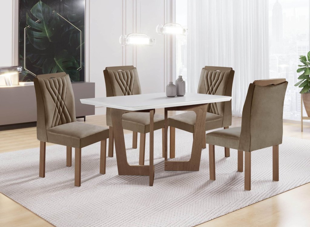 MESA 4 CADEIRAS DUBAI 1,20X0,80