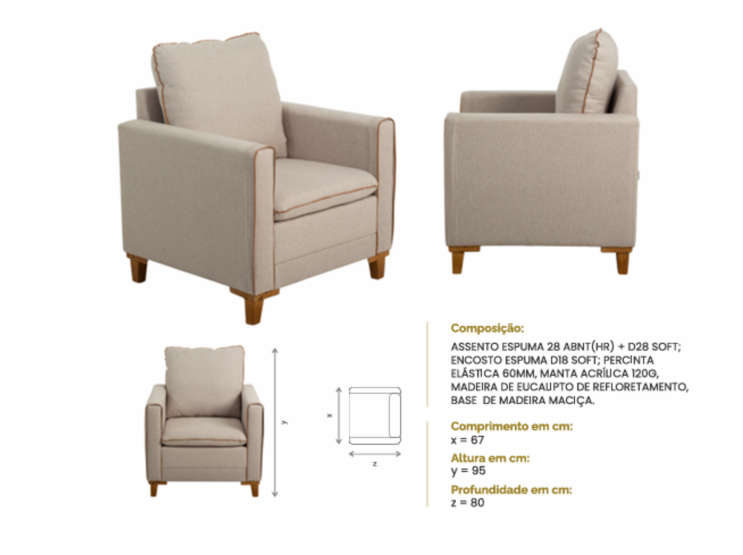 POLTRONA PEROLA LINHO 