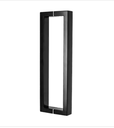 PUXADOR RETANGULAR PRETO FOSCO 80CM SILVANA