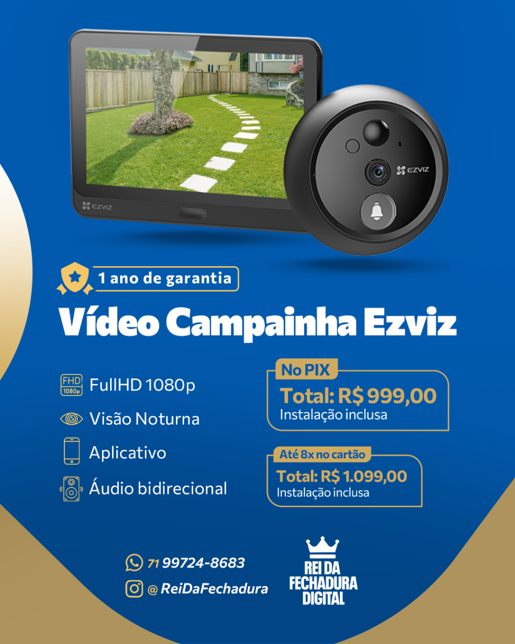 VIDEO CAMPAINHA EZVIZ