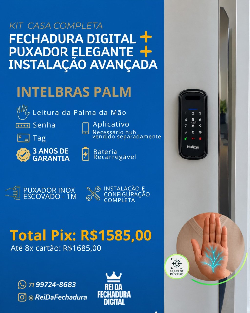 INTELBRAS MFR 2040 + PUXADOR SILVANA ESC 1M