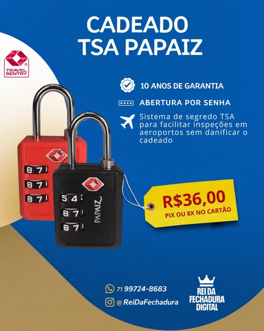 CADEADO PAPAIZ TSA 