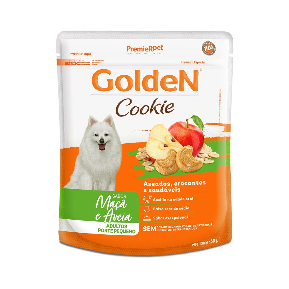 GOLDEN COOKIE CAES AD RC PEQ MACA E AVEIA 350G