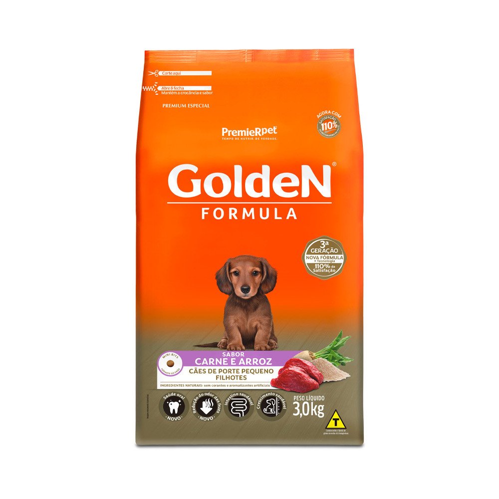 GOLDEN CARN MIN BIT 3KG - CAES FILHOTE