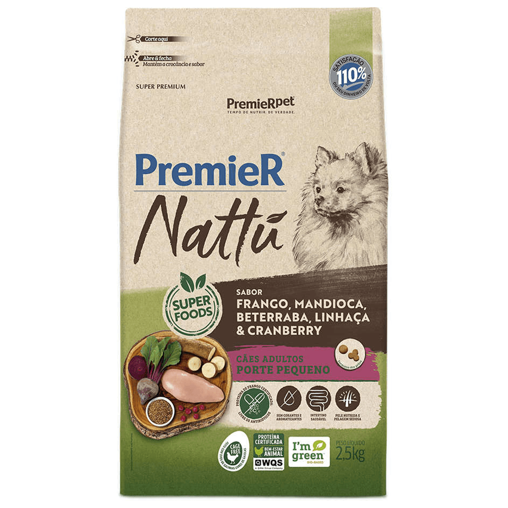 PREMIER NATTU CAES AD RC PQ MANDIOCA DC 2.5KG