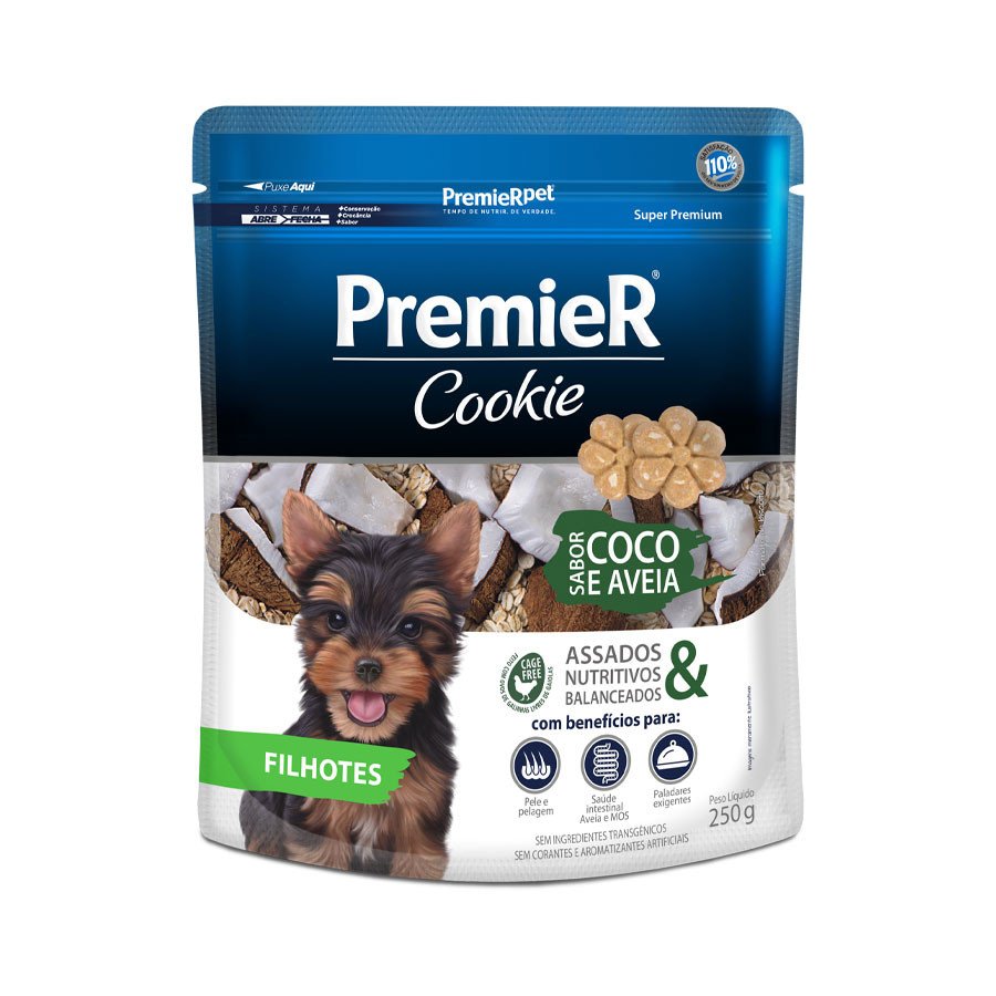 PREMIER COOKIE CAES FILHOTE COCO/AVEIA 250G