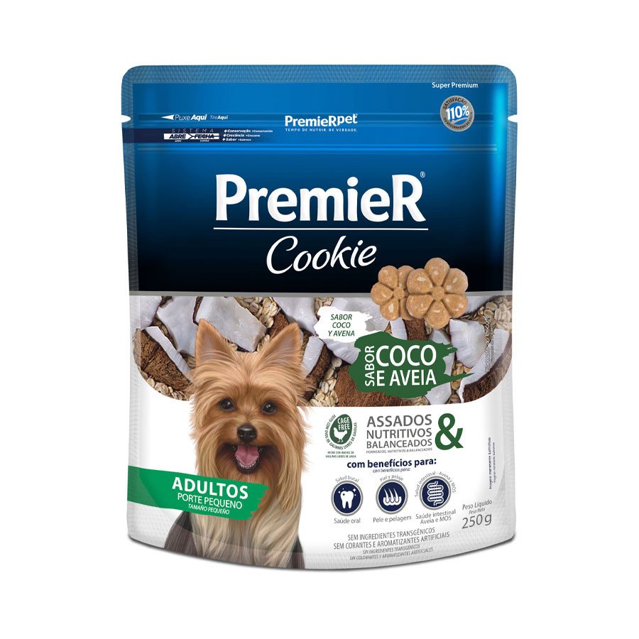 PREMIER COOKIE CAES AD RC PQ COCOE AVEIA 250G