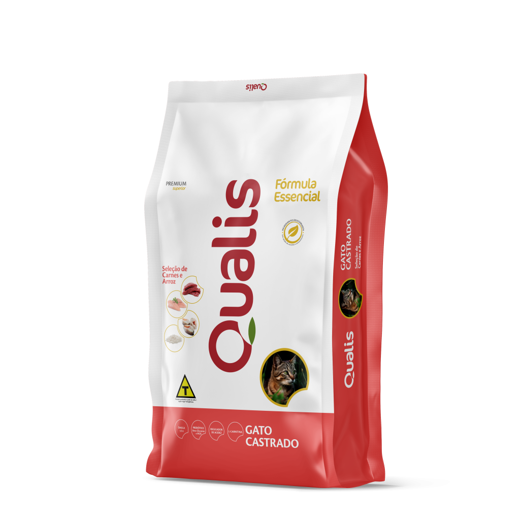 QUALIS FEED GATO CASTRADO 10.1 KG PACOTES INDIVIDUAIS