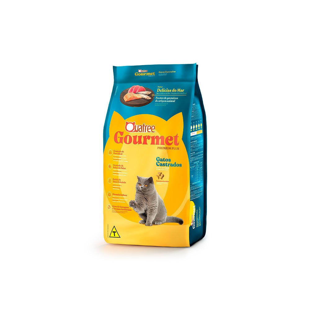QUATREE GOURMET GATOS CASTRADOS DELICIAS DO MAR 3KG