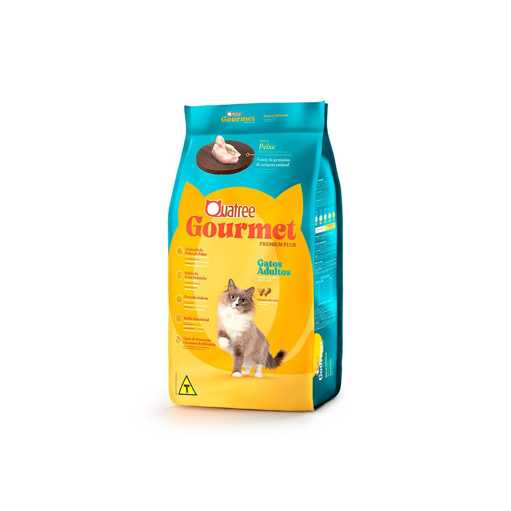 QUATREE GOURMET GATOS ADULTOS PEIXE 3KG