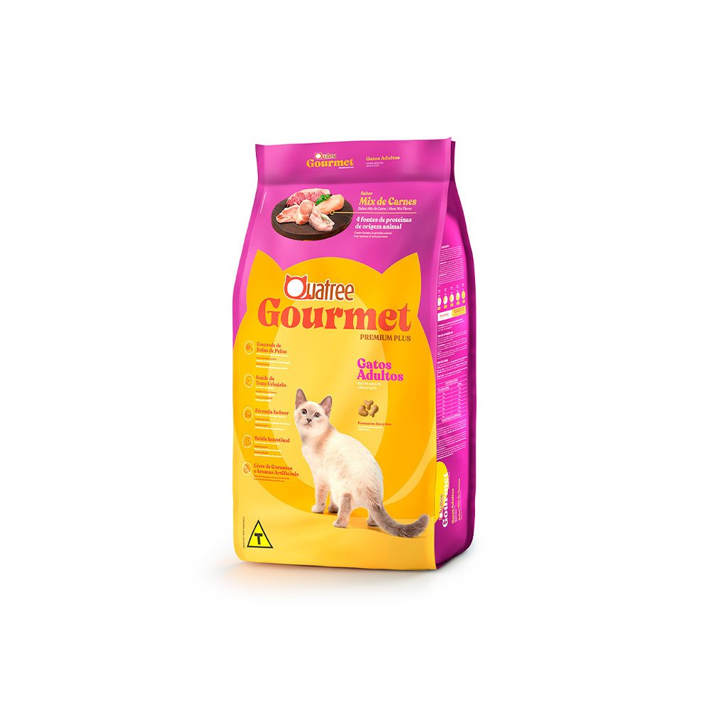QUATREE GOURMET GATOS ADULTOS MIX DE CARNES 1KG