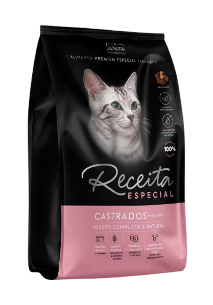RECEITA ESPECIAL PE GATOS CASTRADO AD SALMAO 10,1KG