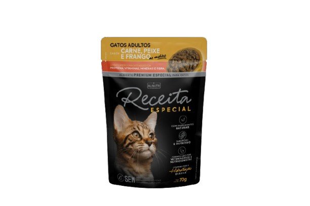 SACHE UMIDO RECEITA ESPECIAL PE GATO AD CAR/PEI/FR