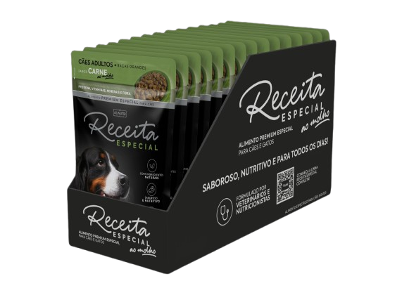 SACHE UMIDO RECEITA ESPECIAL PE CAO AD RG CARNE