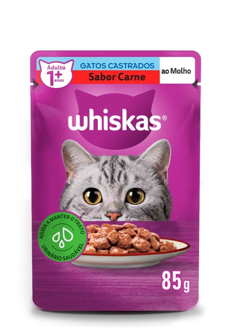 WHISKAS SACHE CASTRADO CARNE