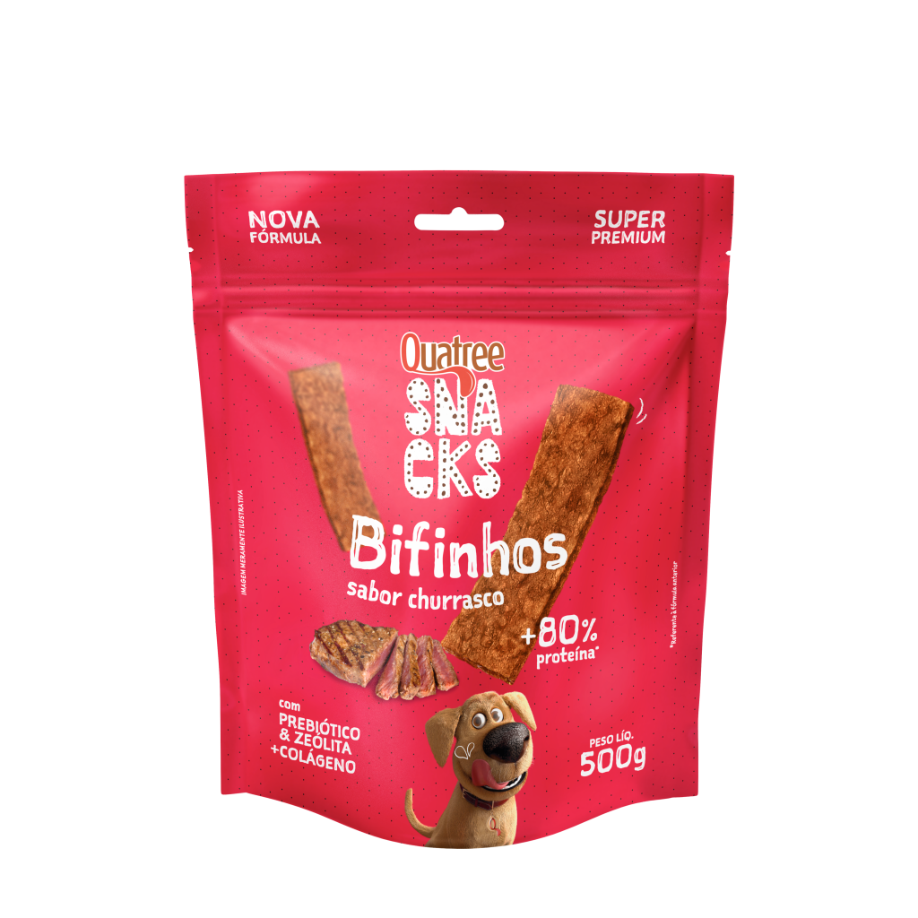 QUATREE SNACKS BIFINHOS SABOR CHURRASCO 500G